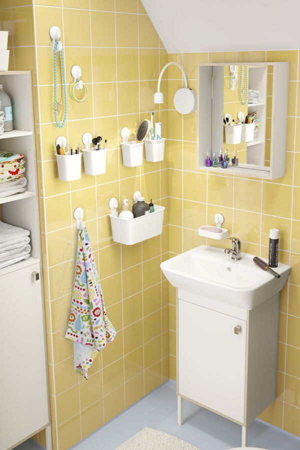 Image Result For Ikea Bathroom Yellow Tiles Amenager Petite Salle De Bain Rangement Salle De Bain Decoration Salle De Bain