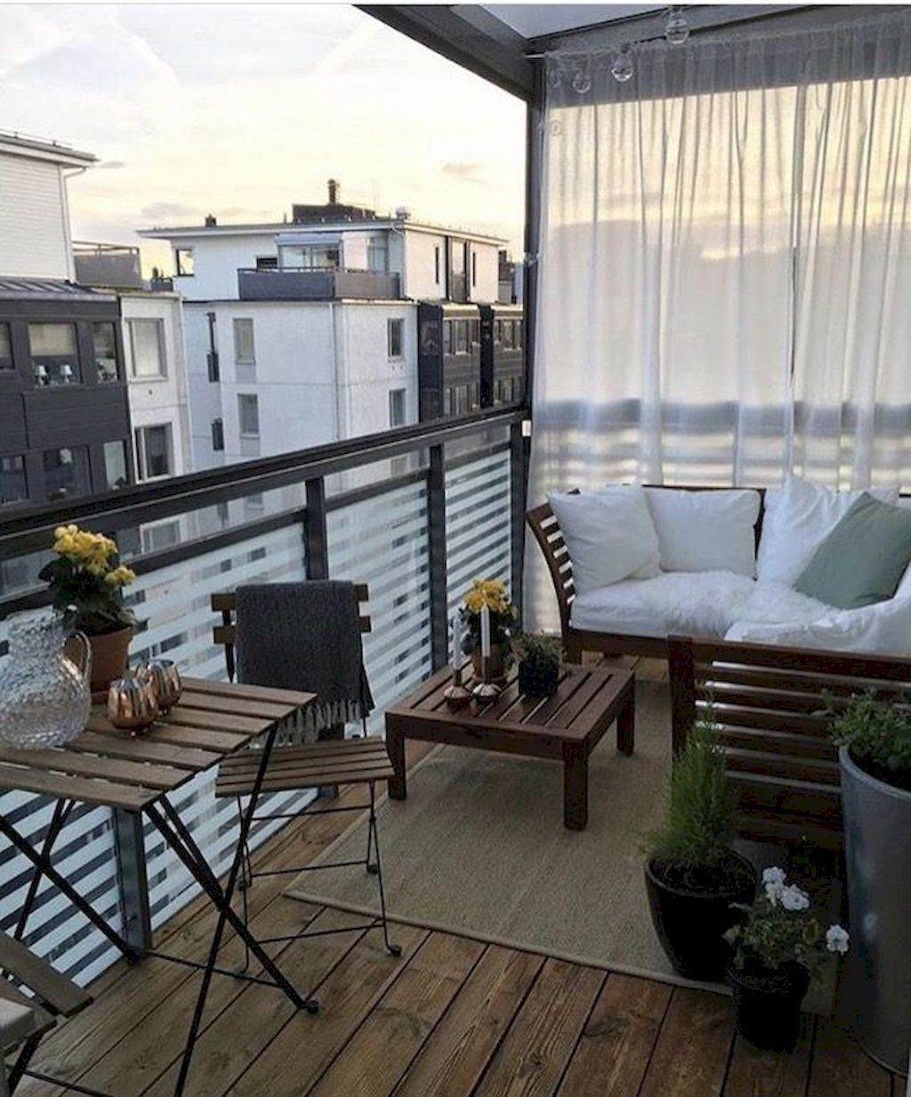 41 Decoration Of Balconies In Apartments That Inspire People Small Patio Garden