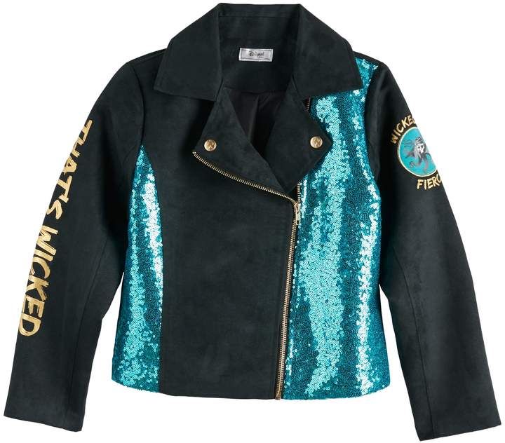 Disney Girls Descendants Faux Leather Motorcycle Jacket