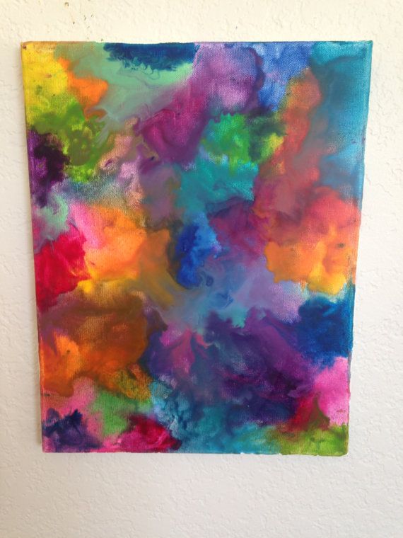 blended melted crayon art