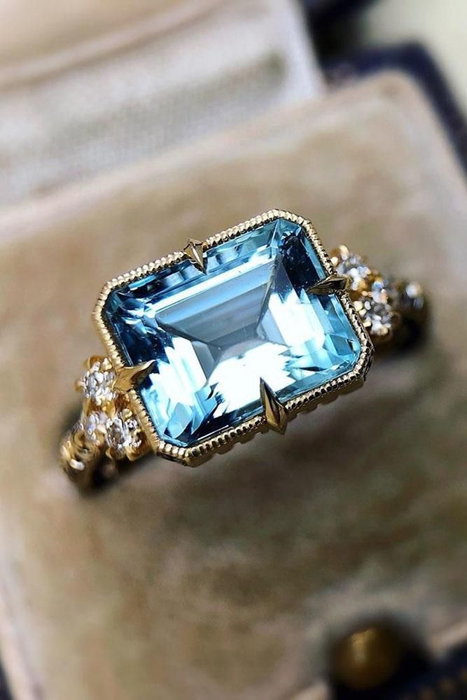 24 Sophisticated Vintage Engagement Rings To Prove Your Love #aquamarineengagementring