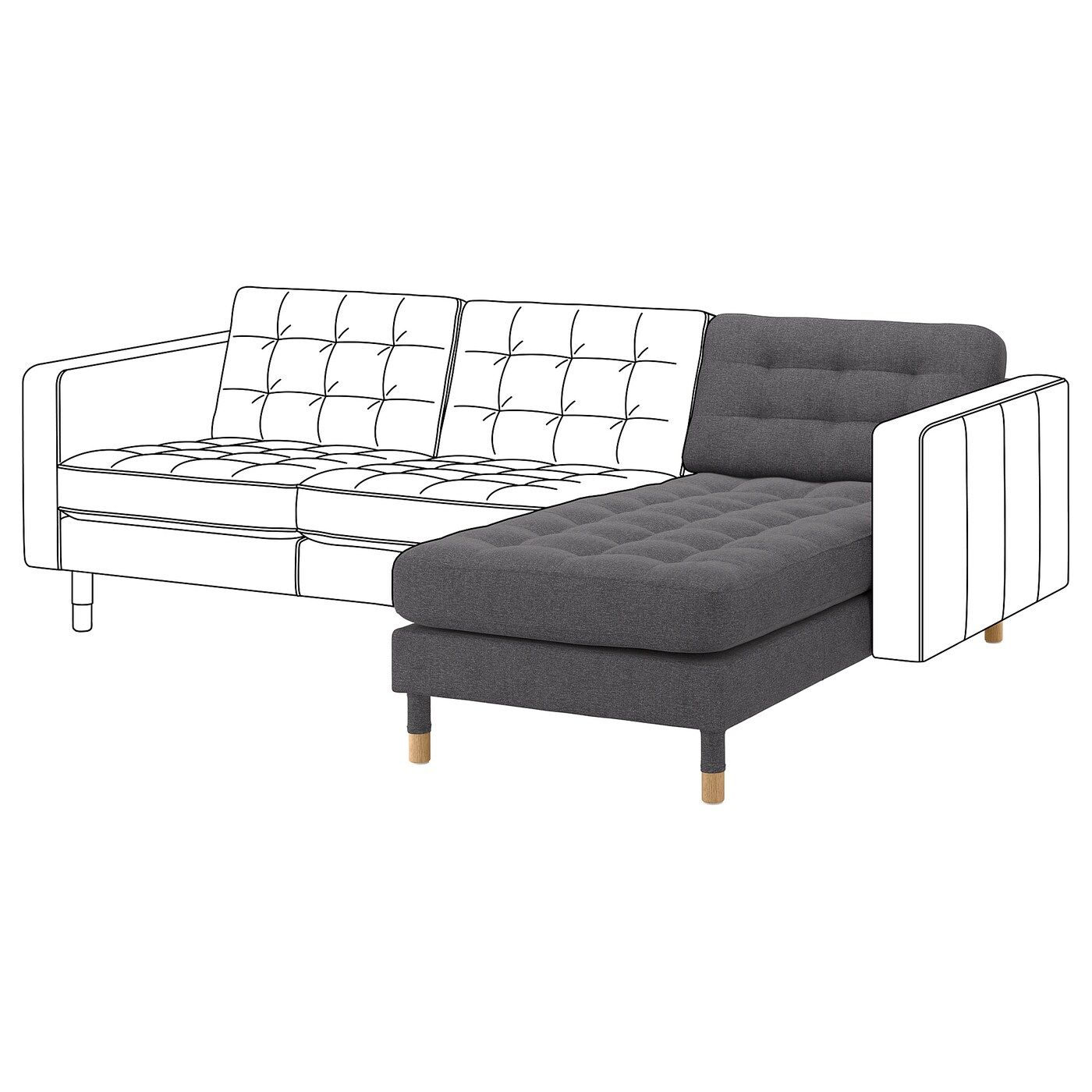 LANDSKRONA Chaiselongue, módulo LANDSKRONA Chaiselongue, módulo