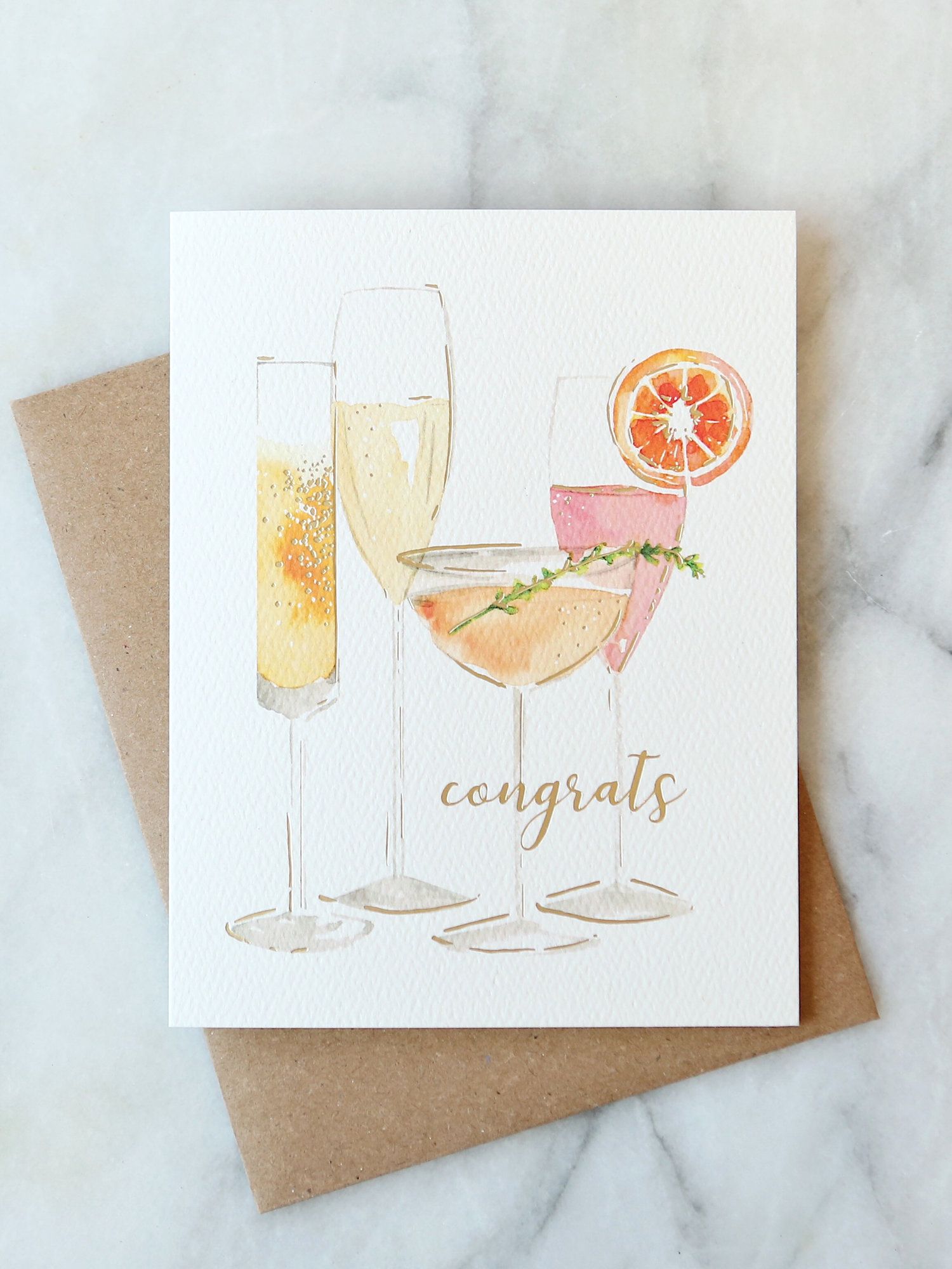 Bubbly Congrats Card — Abigail Jayne design Watercolor Birthday Cards, Birthday Card Drawing, Diy Watercolor, Watercolor Illustration, Watercolor Paintings, Tattoo Watercolor, Watercolor Trees, Watercolor Animals, Watercolor Techniques