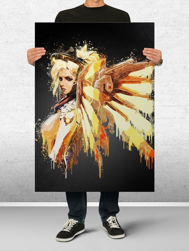 Symmetra Overwatch Poster Art Print Watercolor Wall Decor Game Print Poster