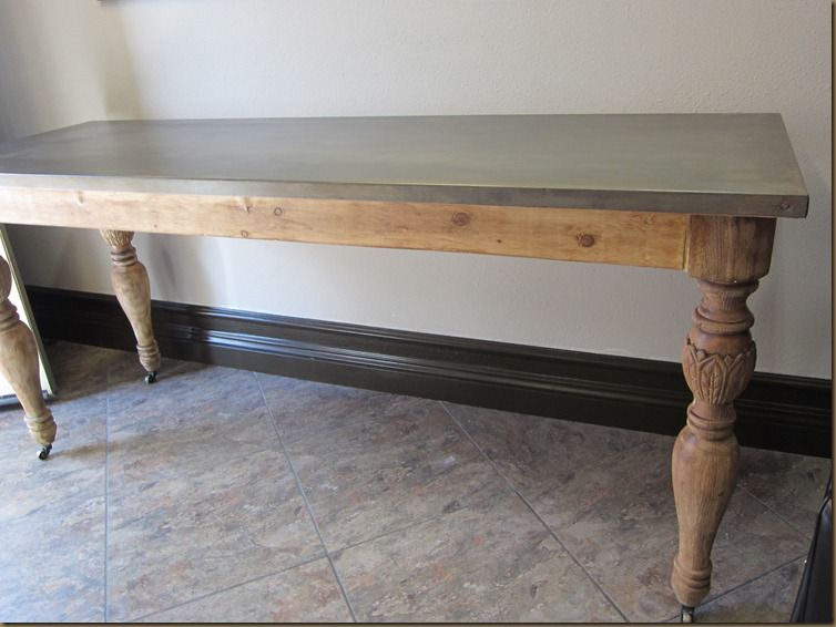 Make A Zinc Topped Table Did This Years Ago And Loved It Total Make A Zinc Topped Table Did This