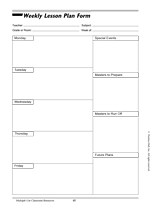 lesson plan forms