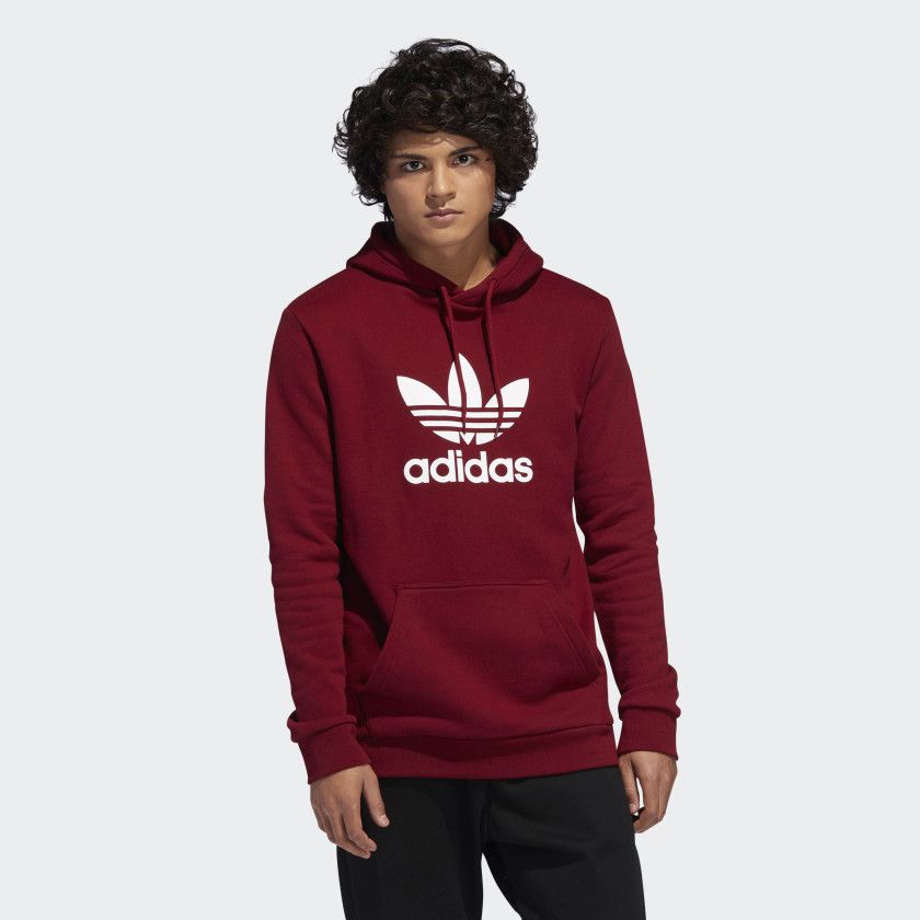 mens burgundy adidas hoodie