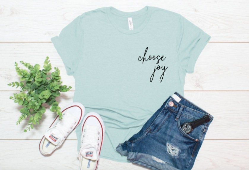 Choose joy tee-shirt by Unapologetically You 22 | Etsy in 2021 | Inspirational apparel, Tee