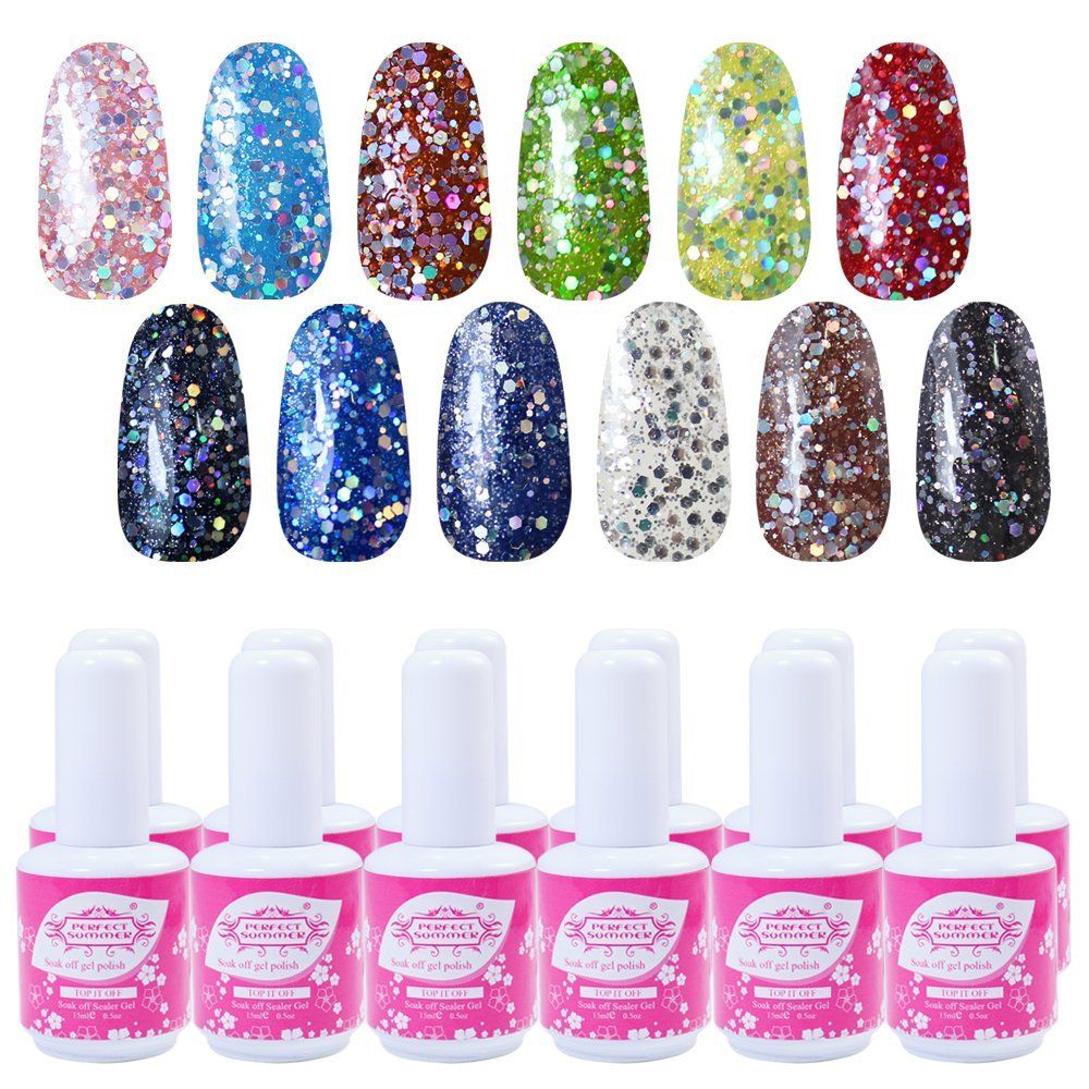 Perfect Summer 3-WEEKs Long Wearing! Best Salon Nail Arts Kits 12pcs