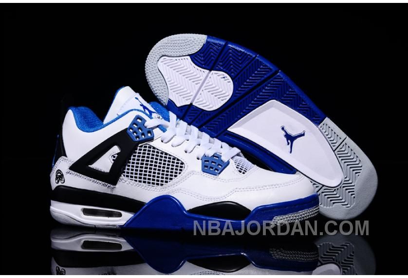 http://www.nbajordan.com/mens-air-jordan-4-white-black-blue-shoes ... 2015 Air Jordan 4 Retro White Black Blue Shoes For Sale from Reliable Big Discount ! 2015 Air Jordan 4 Retro White Black Blue Shoes For Sale suppliers.