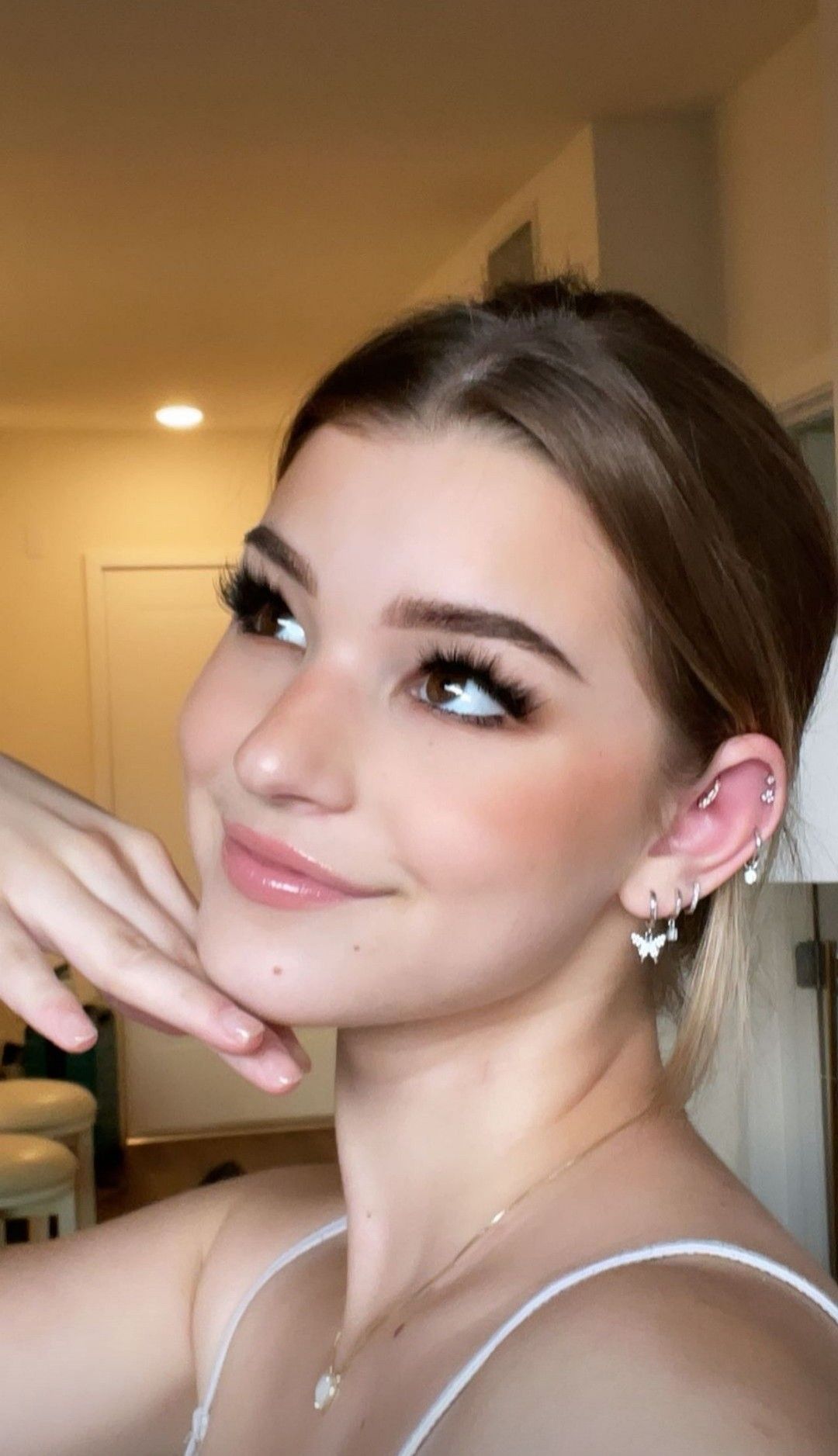Pin by tiktokfan on brooke monk | Top ear piercing, Ear piercings
