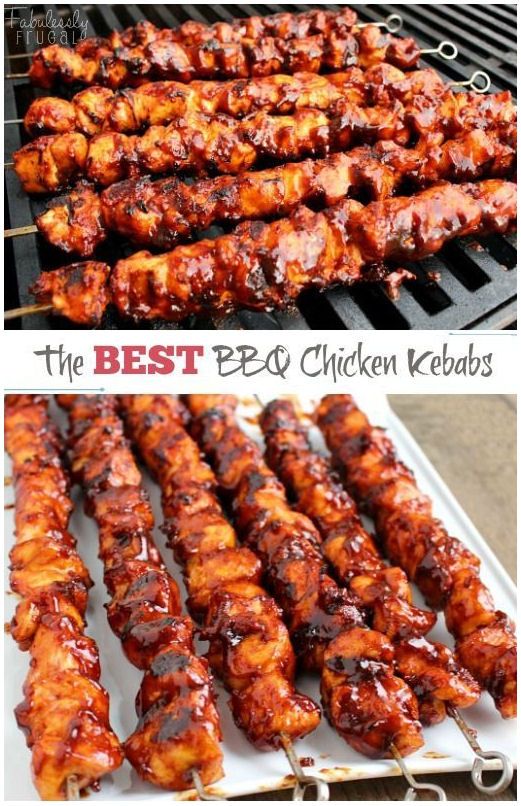 The Best BBQ Chicken Skewers