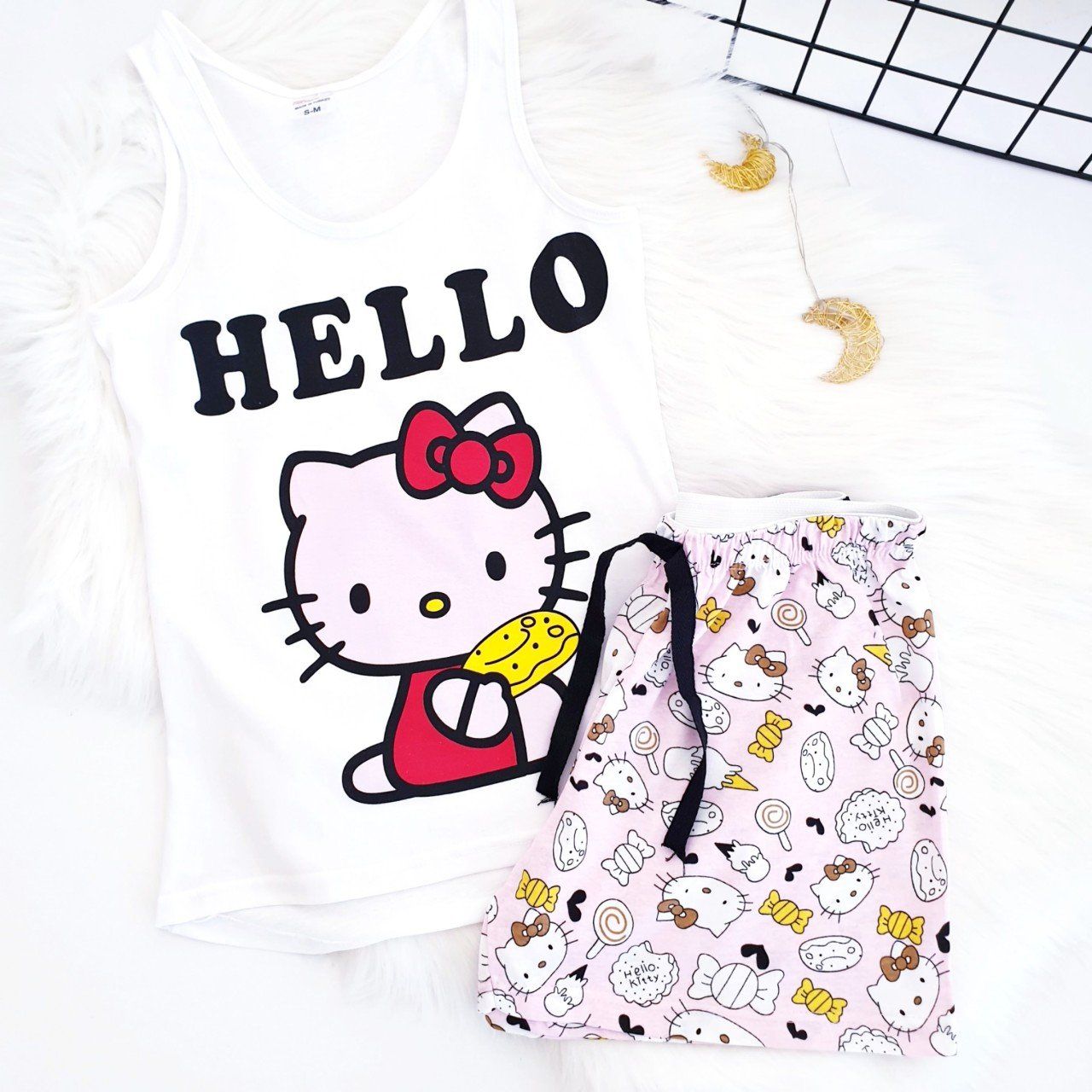 Tatli Kedi Sortlu Pijama Takimi Pi Jama Kedi Urunler