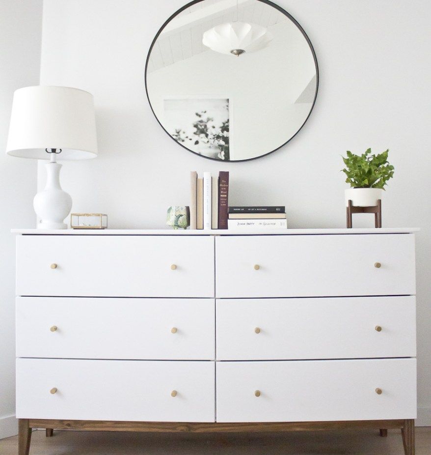 Modern White Dresser A West Elm Inspired Ikea Hack Mid Century Bedroom Furniture Mid Century Modern Dresser