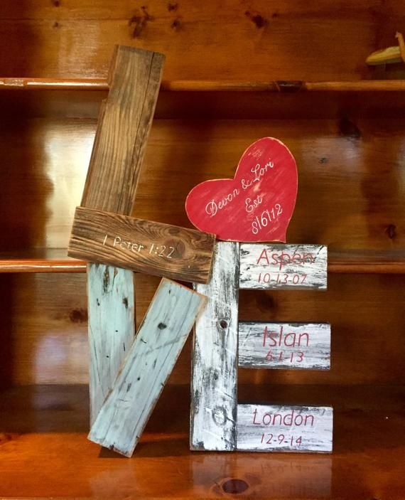 Unique reclaimed wood LOVE sign!