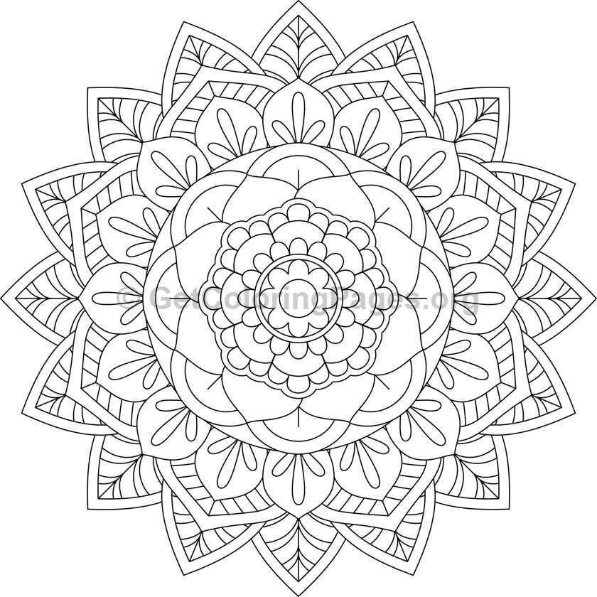 Flower Mandala Coloring Pages 25