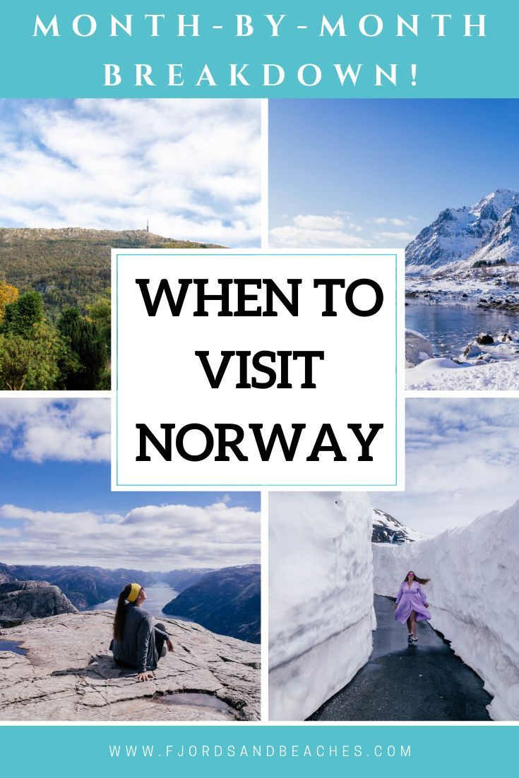 Want to know the best time to visit Norway? Then you'll want to read this travel guide to the best time to go to Norway, including a month-by-month breakdown of when you should go! #VisitNorway #Norway Norway Travel Guide, Sweden Travel, Europe Travel Tips, European Travel, Travel Destinations, European Vacation, Uk Travel, Travel List, Travel Goals