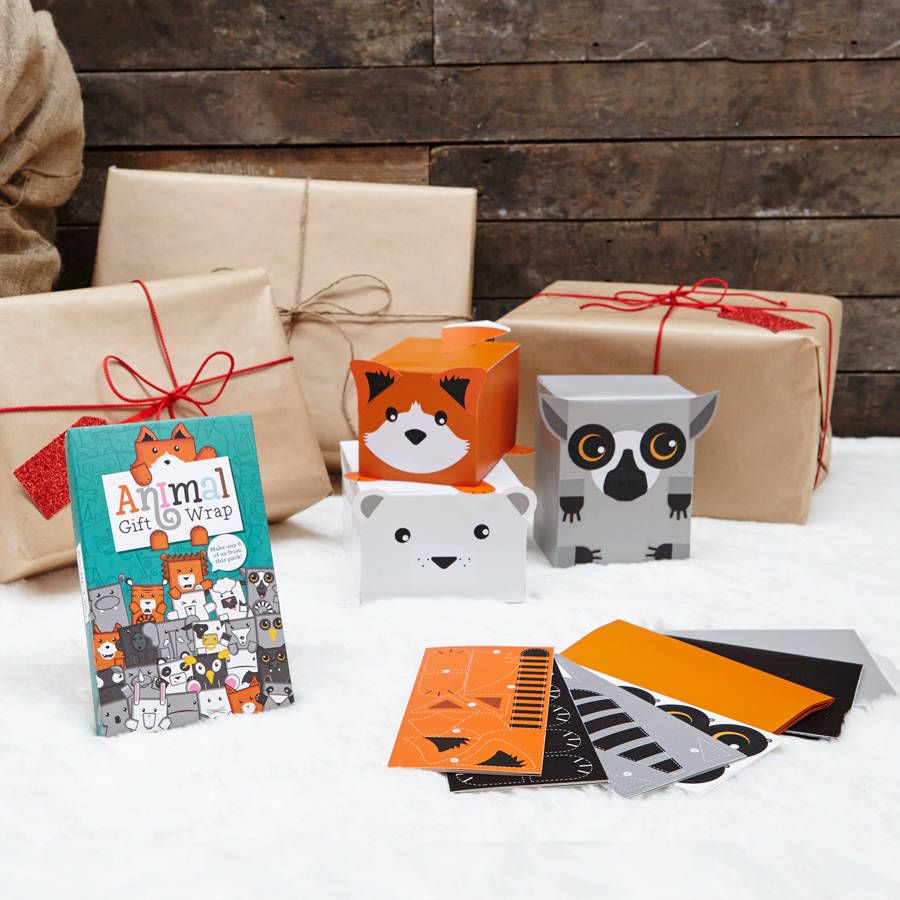 Animal Gift Wrap Boxed Set | Gift wrapping, Gift wrap box, Gifts How To Wrap A Build A Bear Box
