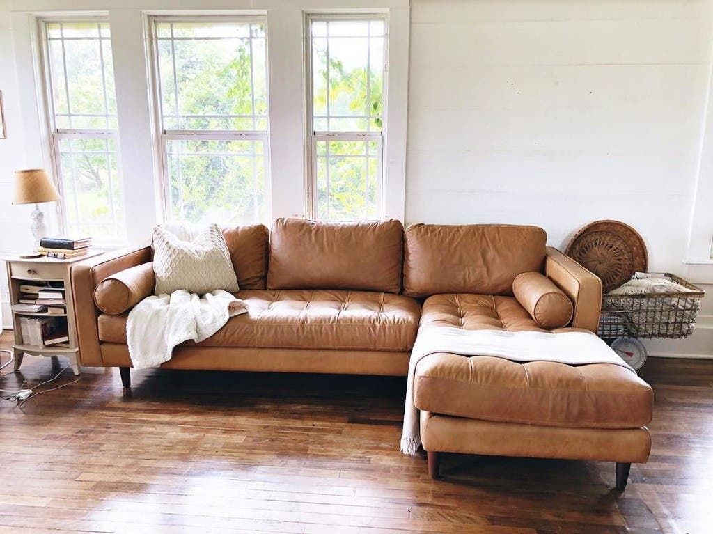 9 Leather Sectional Ideas Sofas Couches Living Room 9 Leather Sectional Ideas, Lexington Brown Faux Leather Sectional Chaise Sofa