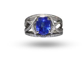 bague or gris saphir bleu bague or gris saphir bleu