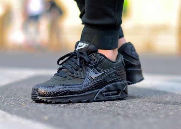 Nike Air Max 90 Black Crocodile | Nike air air, Air 90