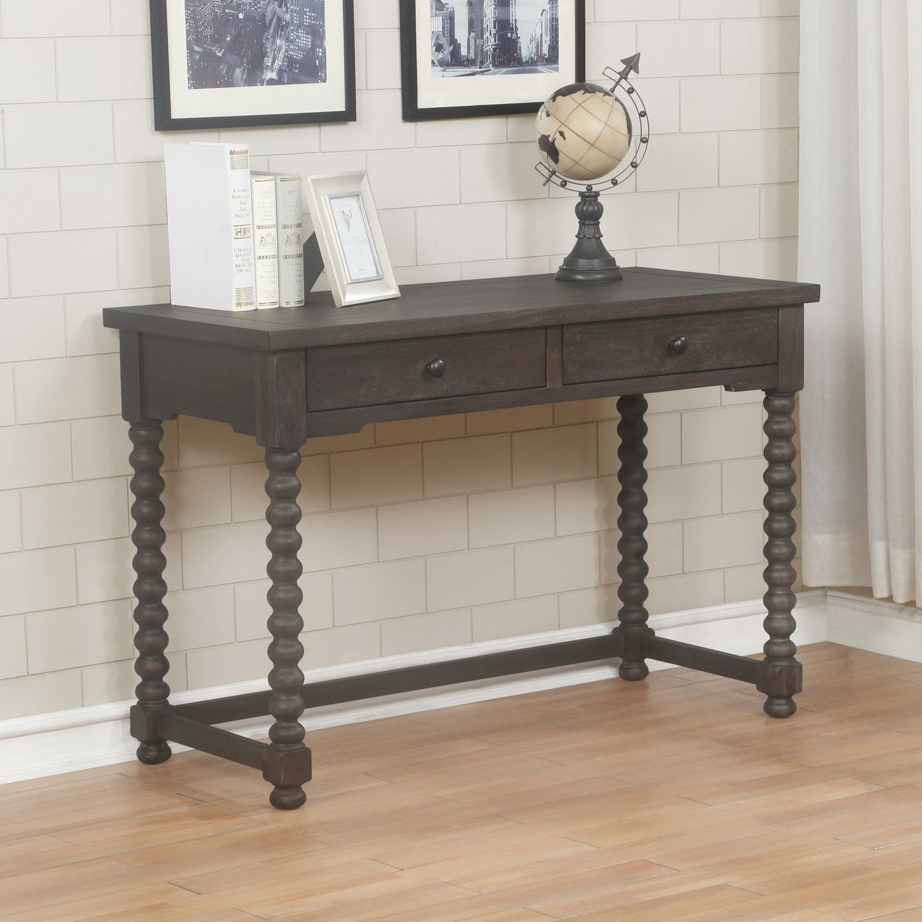Linon Joanna Spindle Writing Desk Sp01Abrn01U Linon Joanna Spindle Writing Desk Sp01Abrn01U