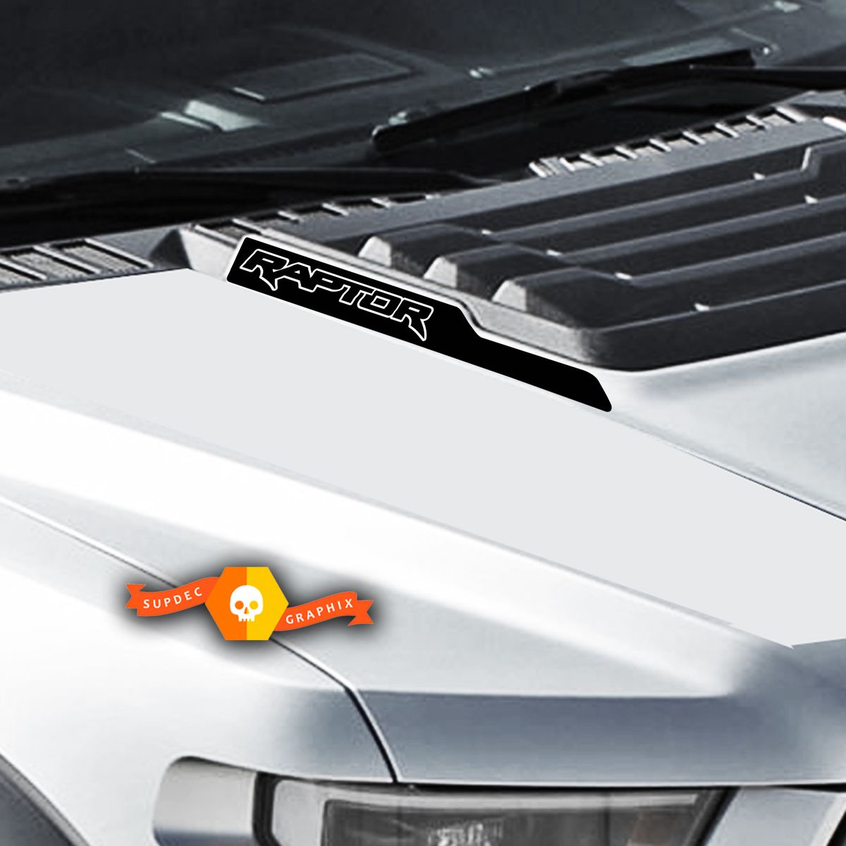 2019 Ford Raptor Svt F-150 Hood Cowl With Raptor Vinyl Stickers Decals ... Custom Ford Raptor Graphics