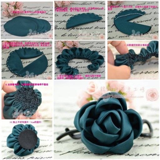 آموزش گل سازی آموزش ساخت گل رز پارچه ای Flores De Tela Diy Flores De Cinta Hacer Flores De Tela