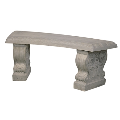 Unbranded Patio Bench 00561 0curved Concrete With Images
