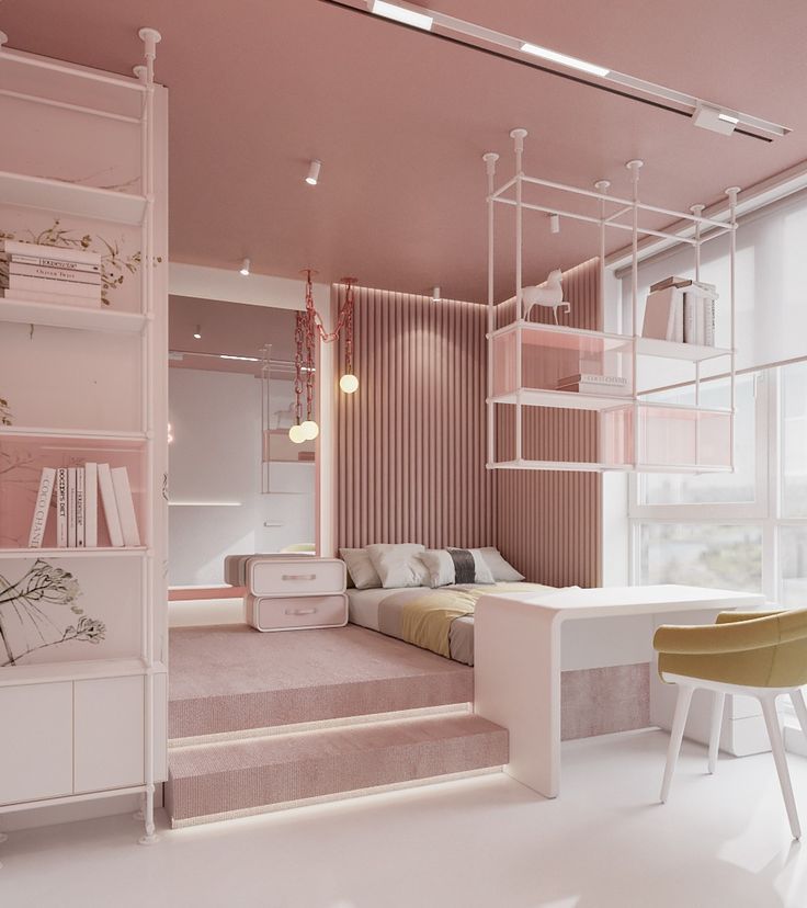 Los niños es siempre un tema esencial para decorar un espacio en que cada persona (en neste casi, cada niño) se sinta siempre especial. Las nuebles y el cielo son importantes elementos que puedes tener en miente para decorar un espacio para niños, claro tiene que contener siempre espacios poderosos y con colores para tener una experiencia exclusiva y perfecta. Room Makeover Bedroom, Redecorate Bedroom, Room Design Bedroom, Bedroom Designs For Girls, Bedroom Paint, Bedroom Decor For Teen Girls Dream Rooms, Bedroom With Books, Room Ideas For Teen Girls, 5 Year Old Girl Bedroom