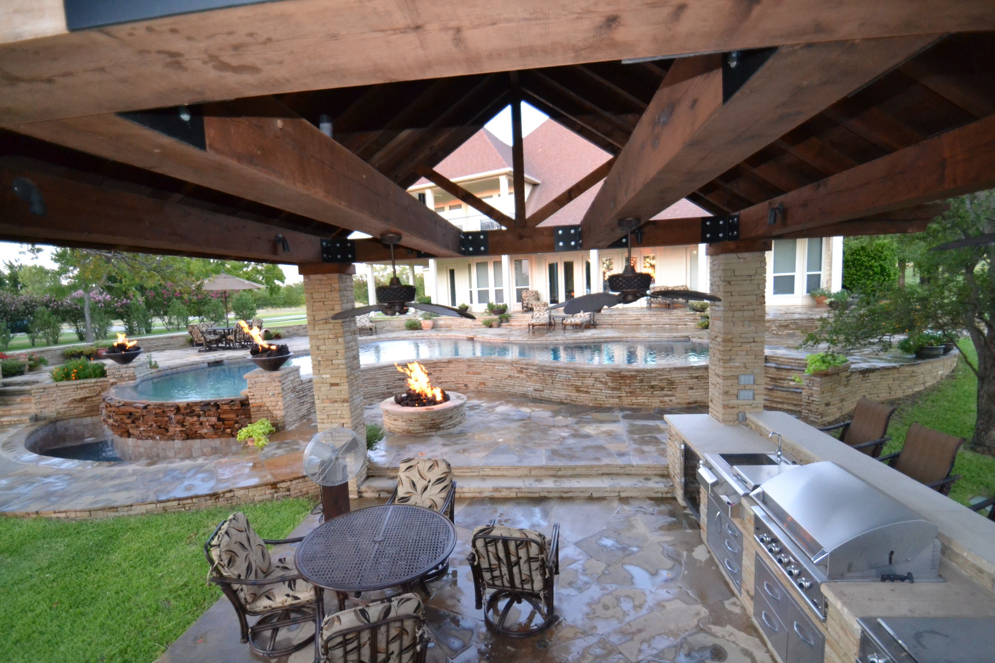 outdoor kitchen designed by mike farley built by claffey pools