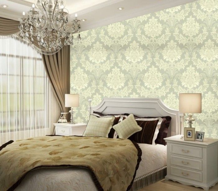 schlafzimmer fransen doppelbett wanddekoration tapete Beleuchtung - tapeten design schlafzimmer schlafzimmer fransen doppelbett wanddekoration tapete Beleuchtung - tapeten design schlafzimmer