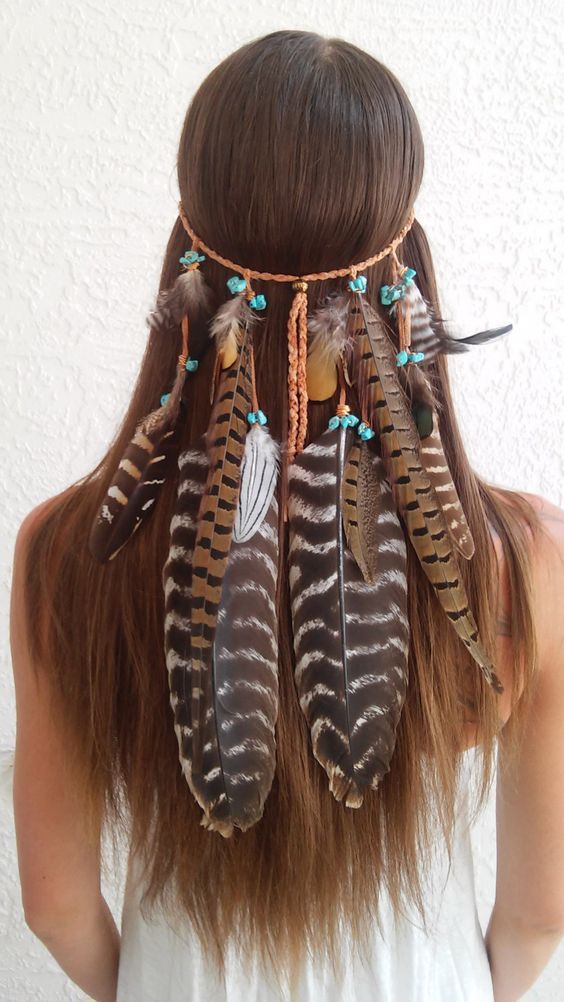 New To Selboutique On Etsy Boho Princess Feather Headband Native Boho Princess Feather Headband Tribal Bohemian Hippie Hippy Hair Band Gypsy Edm