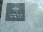 New Morrisons 12 Thick Linen Feel Paper Napkins Large 40 x 40 Snowflake Feather #floconsdeneigeenpapier