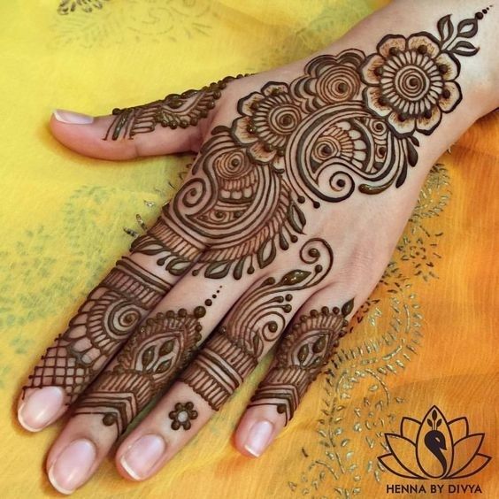 50 Creative Henna Tattoo Designs for Your Inspiration | Inspirationfeed Henna Hand Designs, Dulhan Mehndi Designs, Mehndi Designs Finger, Latest Arabic Mehndi Designs, Pretty Henna Designs, Full Mehndi Designs, Mehndi Design Pictures, Mehndi Designs For Girls, Mehndi Designs For Beginners