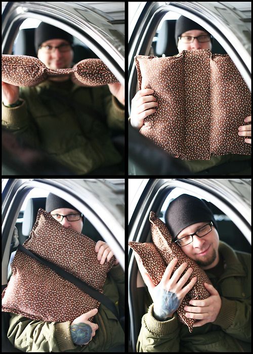 Make the ultimate road trip pillow.