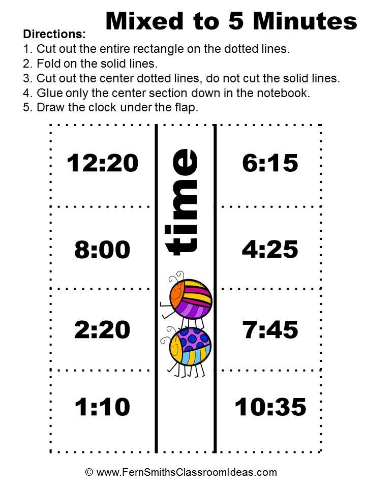 Spring math worksheets telling time