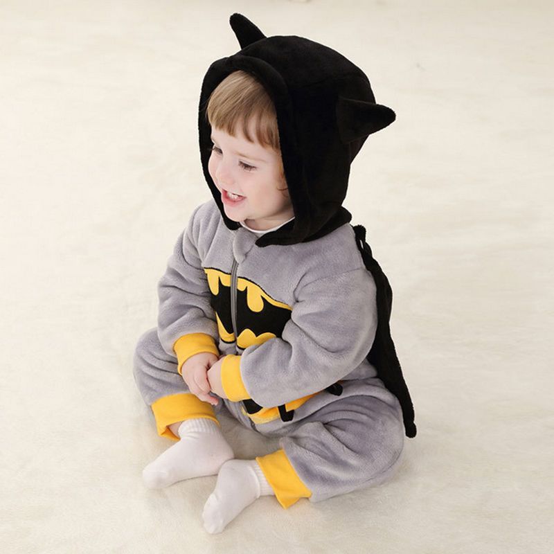 New Baby Boy Winter Pajamas Baby Boys Clothing Rompers Batman Superman Spiderman Spring Baby Clothes Baby Boy Outfits Boys Winter Pyjamas