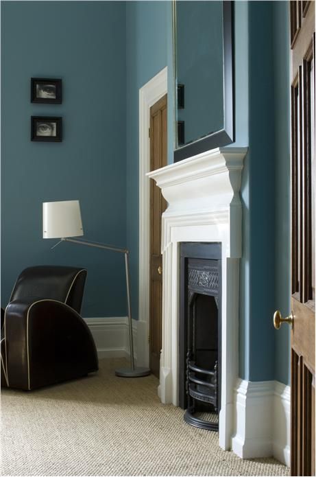 Farrow Ball Stone Blue Estate Emulsion And Trim In Wimborne White Farrow Ball Stone Blue Estate Emulsion And Trim In Wimborne White Eggshell Maybe For The Dining Room