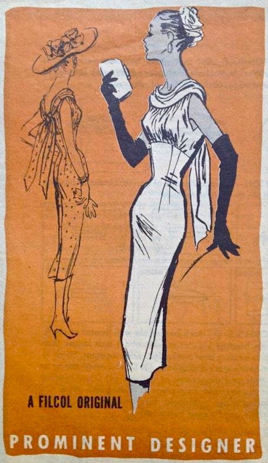 Details About 50s Vtg Prominent Designer Bombshell Shirred Wiggle