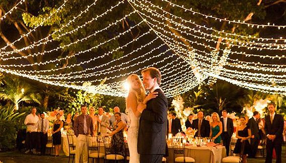 Wrap And String Led Lights At Your Wedding Reception Pinterest Wedding String Lights Wrap To Set The Mood