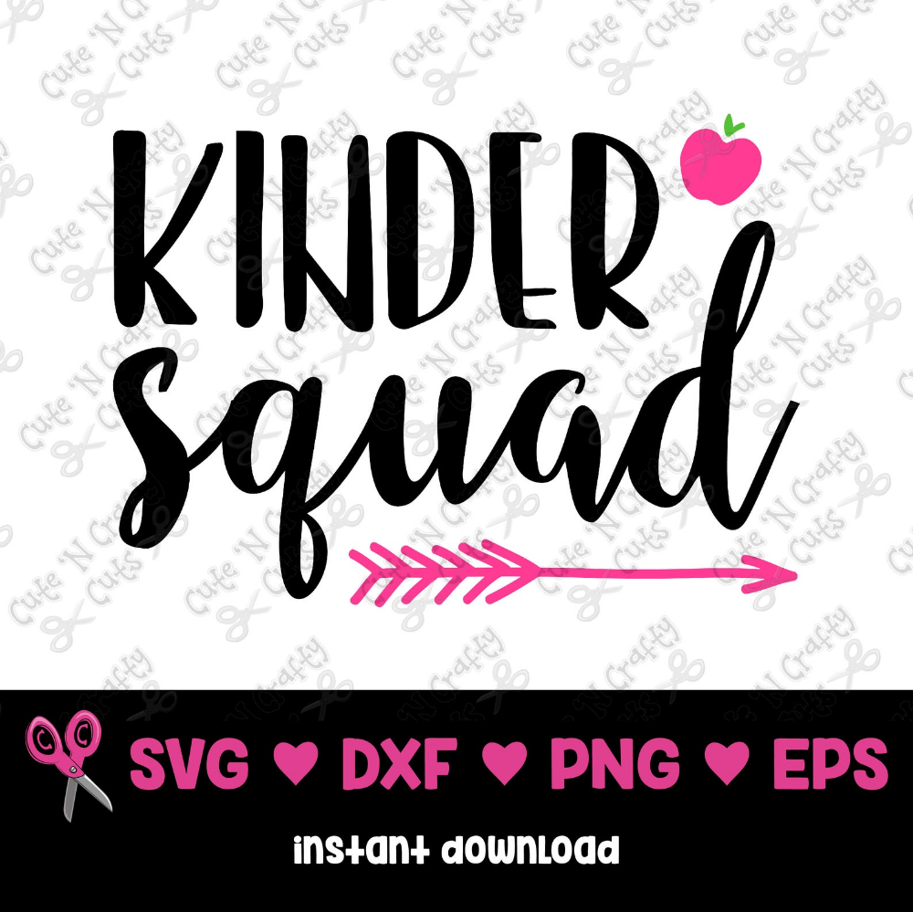 Download Kinder Squad SVG Kindergarten Squad SVG Back to School SVG ...