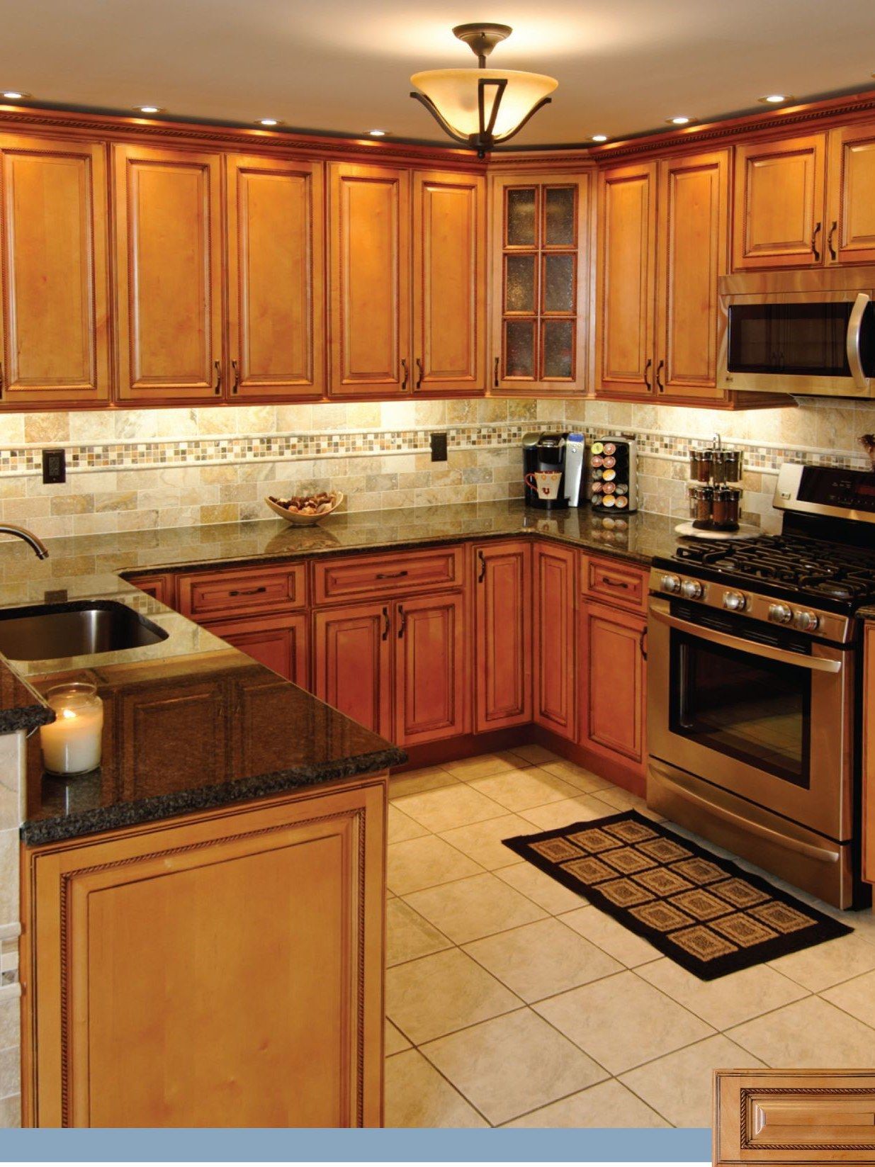 Is honey oak coming back? Wooden kitchen cabinet makeover. #honeyoakcabinets
