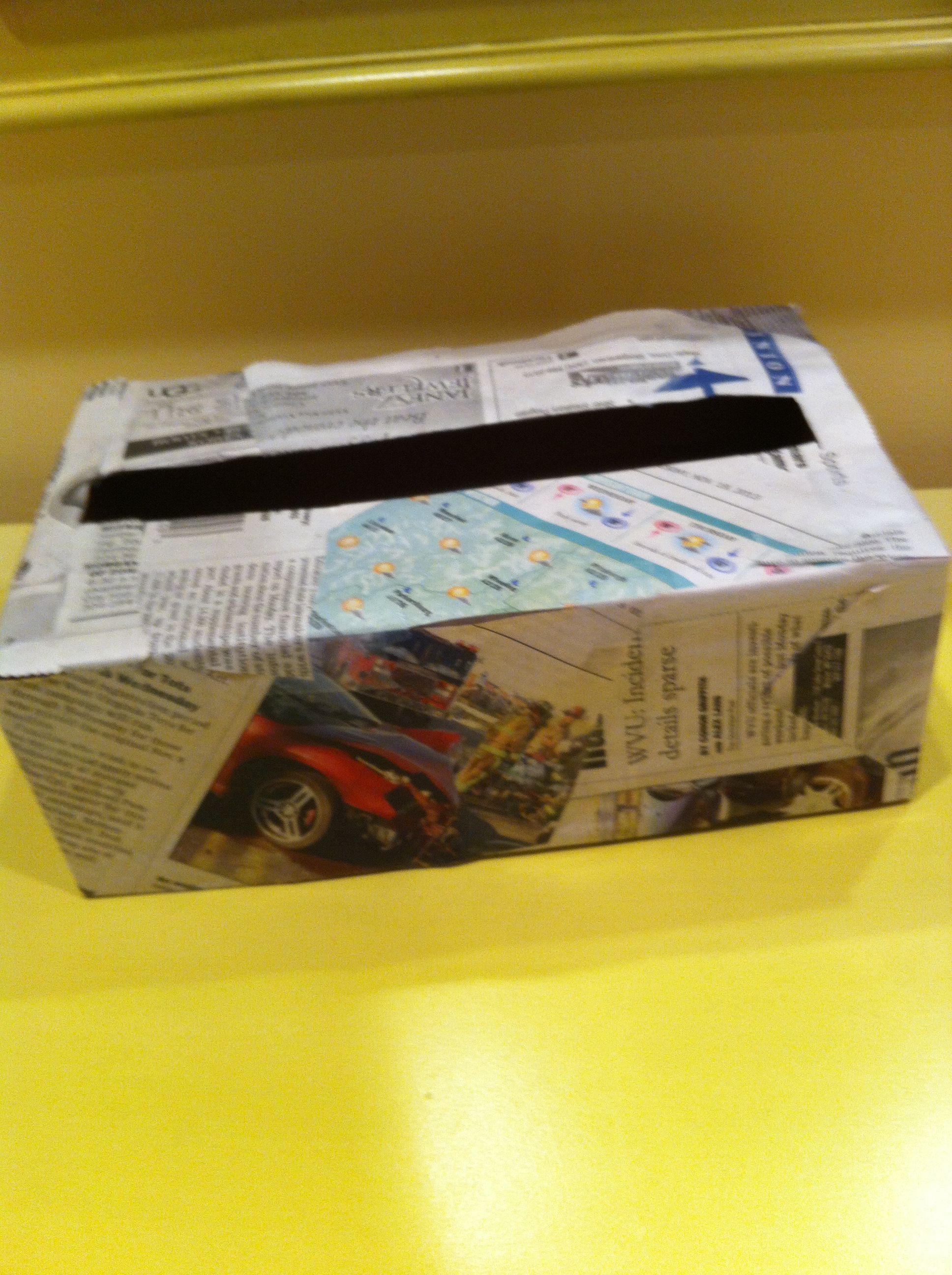 Made A Newspaper Box For School Craft Made A Newspaper Box For School Craft