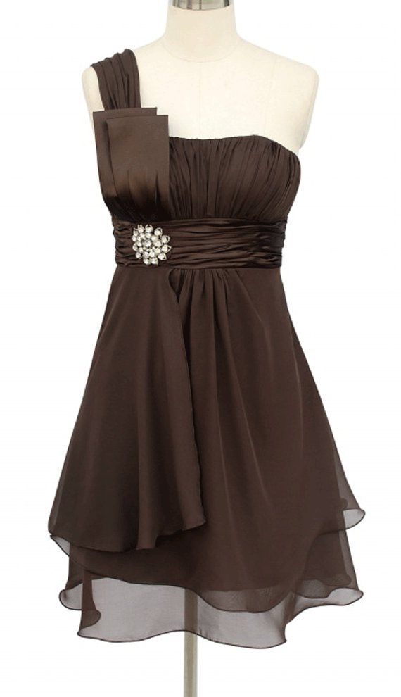 Chocolate bridesmaid dress, by BestdealFashion on