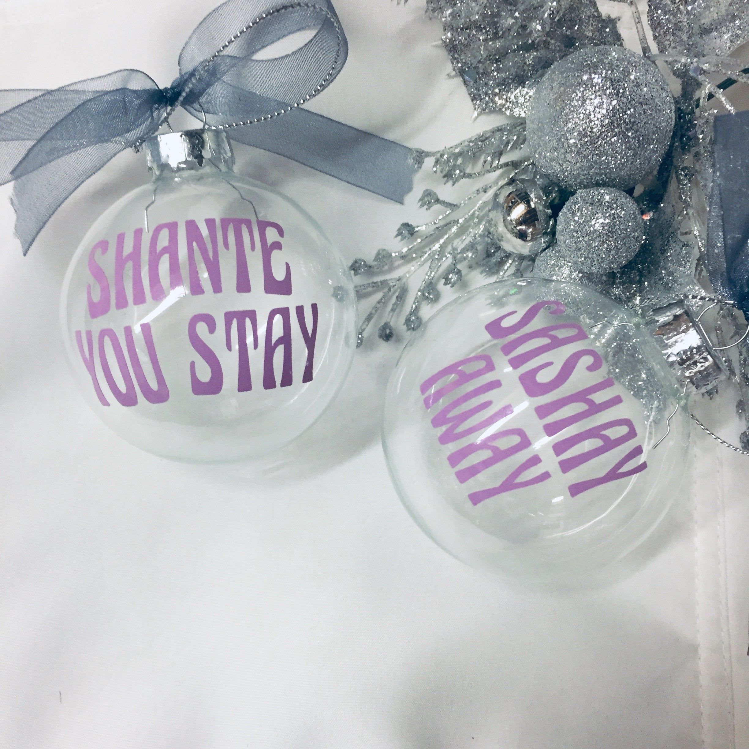 Shante You Stay & Sashay Away. RuPaul's Drag Race Theme Glass Christmas