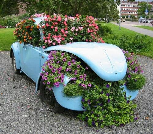 VW BEETLE Vase Fleur Support
