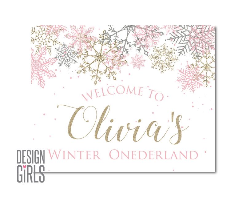 Download Winter Onederland Welcome Sign Digital File (With images) | Winter onederland invitations