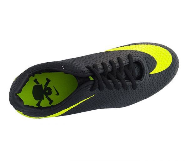 Chuteira Society Nike Hypervenom Preta e Verde Limão MOD:11843- Apresenta cabedal confeccionado em material sintético. Conta… | Society nike, Chuteira society, Nike