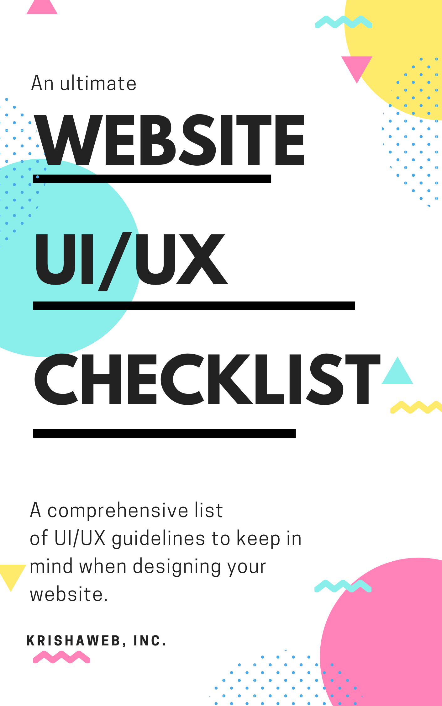 A Web Design Checklist To Make Your Side Projects Look Awesome Web Design Design Checklist